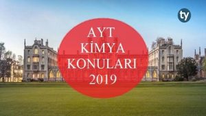AYT Kimya Konuları 2019