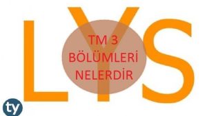 TM 3 Bölümleri, TM 3 ile Alan Bölümler