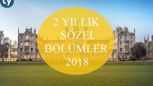 2 Yıllık Sözel Bölümler 2023