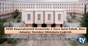 2020 Kaymakamlık Sınavında 1 Soru İptal Edildi, Bazı Adaylar Yeniden Mülakata Çağrıldı