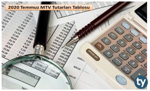 2020 Temmuz MTV Tutarları Tablosu