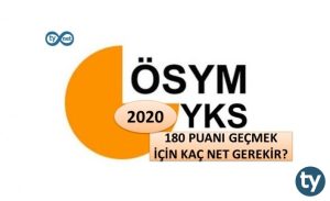 2020 YKS Barajını Geçmek İçin Kaç Net Gerekir?