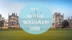 TYT Sayısal Bölümleri 2018