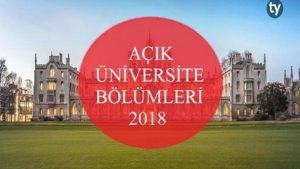 Açık Üniversite Bölümleri 2018