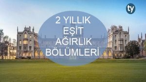 2 Yıllık Eşit Ağırlık Bölümleri 2019