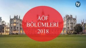 AÖF Bölümleri 2018