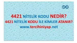 4421 Nitelik Kodu Nedir? 4421 Nitelik Koduyla Kimler Atanır?