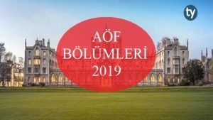 AÖF Bölümleri 2019