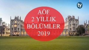 AÖF 2 Yıllık Bölümler 2019