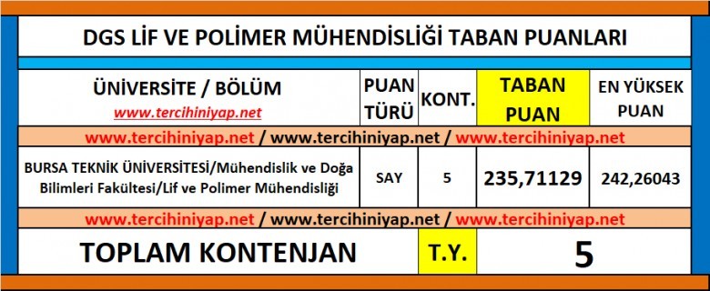 dgs lif ve polimer mühendisliği 2019 taban puanları 1 6147 1 11d4b321212fecf7c1bd1de126e11594