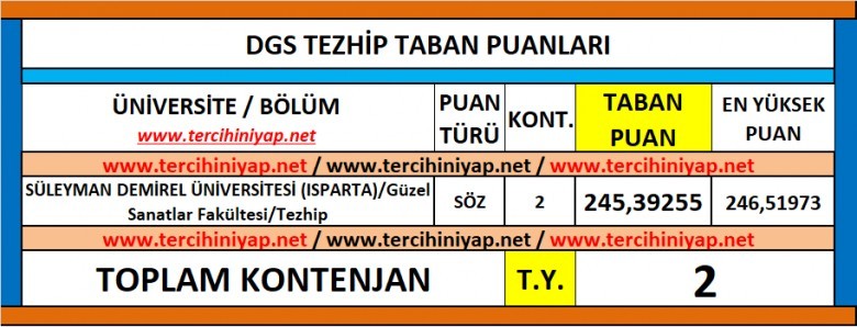 dgs tezhip 2019 taban puanları 1 6289 1 c87d1eea9baa367e5d3388779b617694