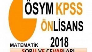 2018 KPSS Önlisans Tarih Soru ve Cevapları