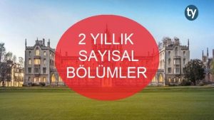 2 Yıllık Sayısal Bölümler 2019