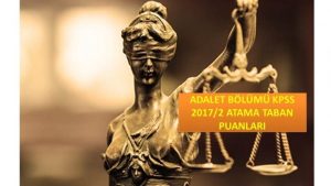 Adalet KPSS 2017/2 Atama Taban Puanları