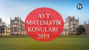 AYT Matematik Konuları 2019
