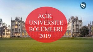 Açık Üniversite Bölümleri 2019