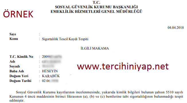 çalışmadığına dair belge nedir? nasıl alınır? nereden alınır? 1 ornek