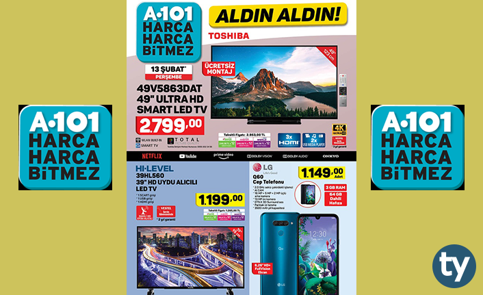 A101 Aktüel 13-19 Şubat 2020 İndirimli Ürünler Kataloğu