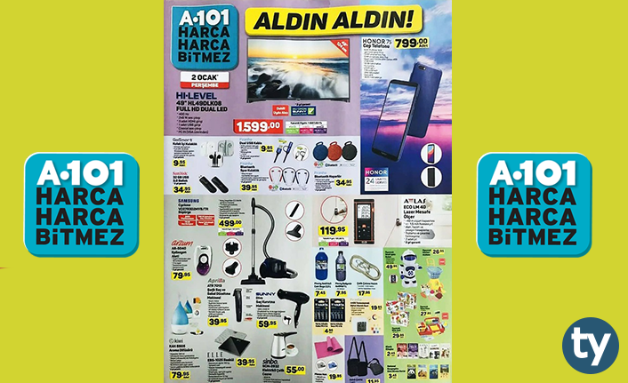 A101 Aktüel 2-8 Ocak 2020 İndirimli Ürünler Kataloğu