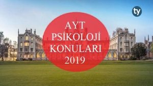 AYT Psikoloji Konuları 2019