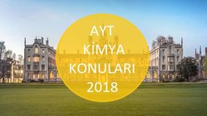 AYT Kimya Konuları 2018