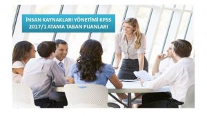 İnsan Kaynakları Yönetimi KPSS 2017/1 Atama Taban Puanları