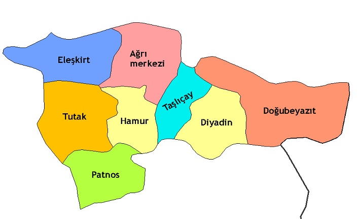 ağrı i̇lçeleri nelerdir? ağrı i̇lçeleri 2 agri ilceleri harita