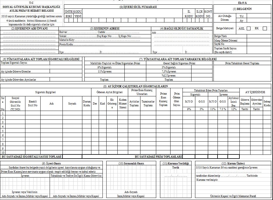 aylık prim ve hizmet belgesi aphb nedir? verme süresi ne zaman? 1 aphb