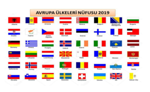 Avrupa Ülkeleri Nüfusu 2019