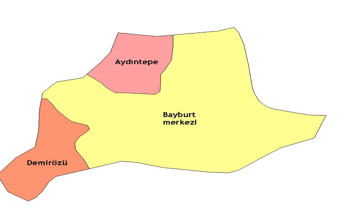 bayburt'un i̇lçeleri nelerdir? bayburt i̇lçeleri 2 bayburt ilceleri harita