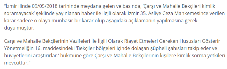2019 çarşı ve mahalle bekçileri kimlik kontrolü yapabilir mi? 2 bekci kimlik
