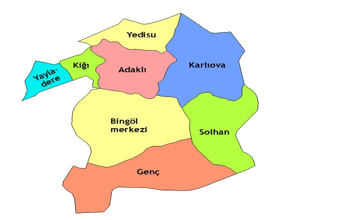 bingöl'ün i̇lçeleri nelerdir? bingöl i̇lçeleri 2 bingol ilceleri harita