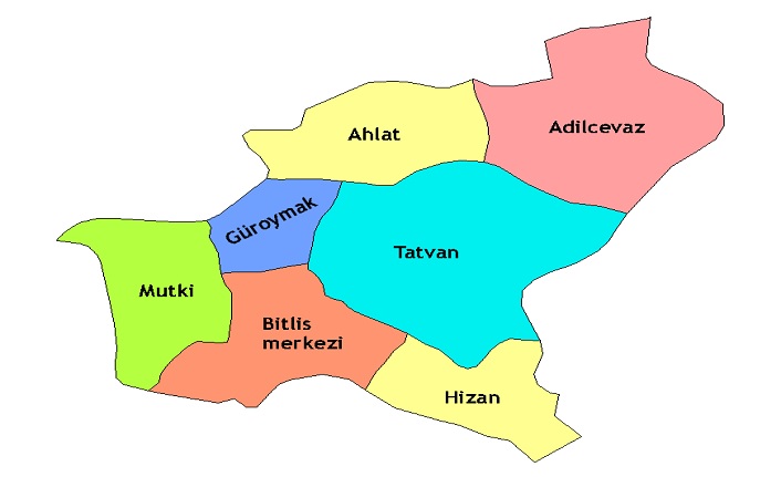 bitlis'in i̇lçeleri nelerdir? bitlis i̇lçeleri 2 bitlis ilceleri harita