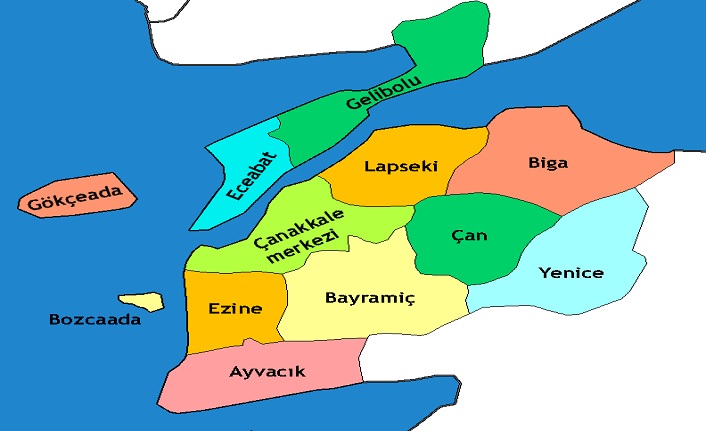 çanakkale'nin i̇lçeleri nelerdir? çanakkale i̇lçeleri 2 canakkale ilceleri harita