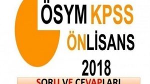 2018 KPSS Önlisans Vatandaşlık ve Güncel Bilgiler Soru ve Cevapları