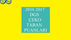 DGS Çalışma Ekonomisi ve Endüstri İlişkileri ÇEKO Taban Puanları 2016 2017