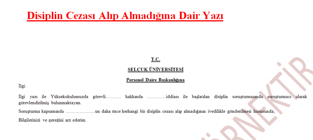 disiplin cezası almadığına dair belge nedir? 1 disiplin cezasi almadigina dair belge