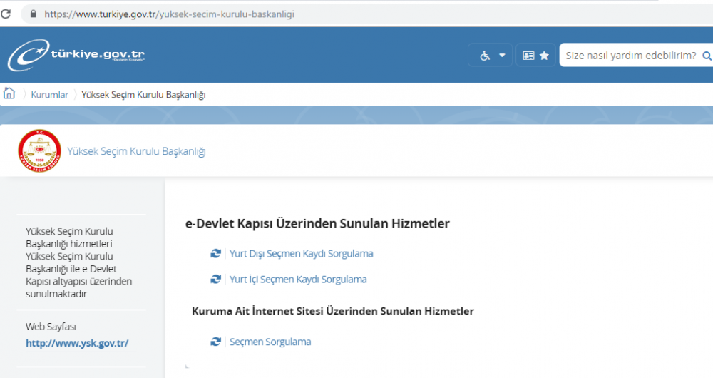 yerel seçimde nerede oy kullanacağım? hangi sandıkta oy vereceğim? 2 e devlet secmen sorgula