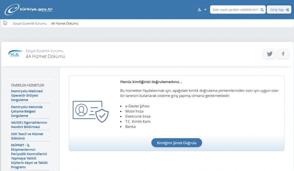 sigortam var mı? sigortam yatıyor mu? düzenli olarak ödeniyor mu? 2 e devlet sigortam yatiyor mu