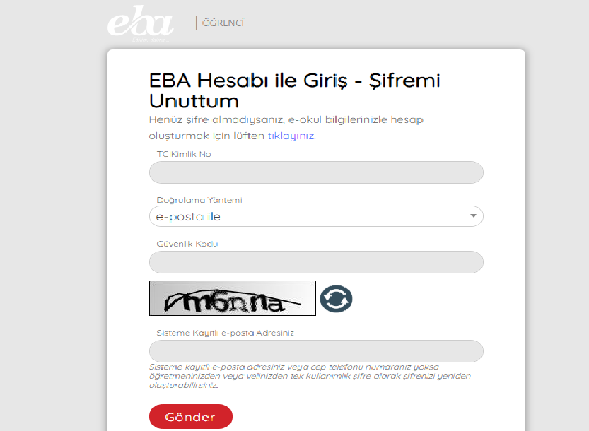 eba şifresini unuttum, eba şifresi nasıl alınır? 1 eba sifresi sifirlama