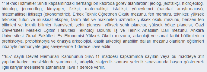 memurlara i̇lave derece ve kademe kazandıran kadrolar nelerdir? 1 ek derece memura