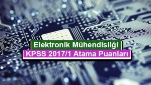 Elektronik Mühendisliği KPSS 2017/1 Merkezi Atama Yerleştirme Taban Puanları