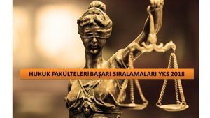 Hukuk Fakülteleri Başarı Sıralamaları YKS 2018