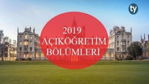 Açıköğretim Bölümleri 2019