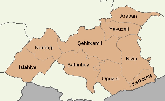 gaziantep'in i̇lçeleri nelerdir? gaziantep i̇lçeleri 2 gaziantep ilceleri harita