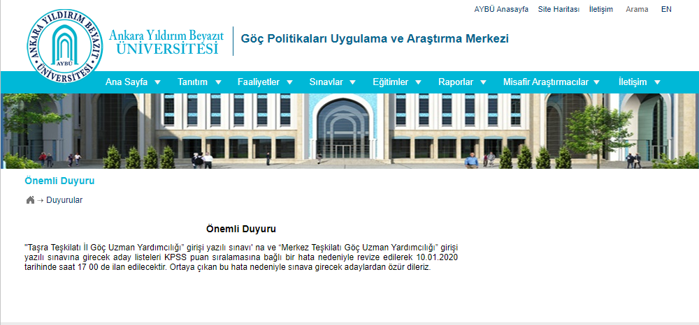 2020 merkez göç ve i̇l göç uzman yardımcılığı taban puanları 1 goc puan erteleme