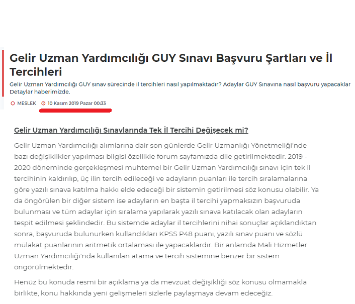 gelir uzman yardımcılığı guy alımlarında i̇l tercihi ve puan türü konularında değişiklik yapıldı! 1 guy il 1