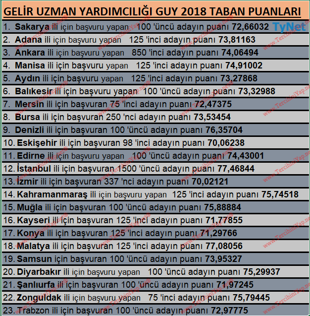 gelir uzman yardımcılığı nedir ne i̇ş yapar? 1 guy tabanpuan2018 1