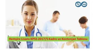 Hemşire Lisans KPSS 2022/5 Kontenjan Tablosu