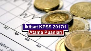 İktisat Ekonomi KPSS 2017/1 Atama Taban Puanları